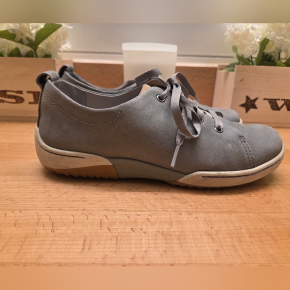 Dansko Shoes - Dansko Renae Sneaker Womens Size EU 37 Gray Nappa Leather Lace Up Casual Shoes